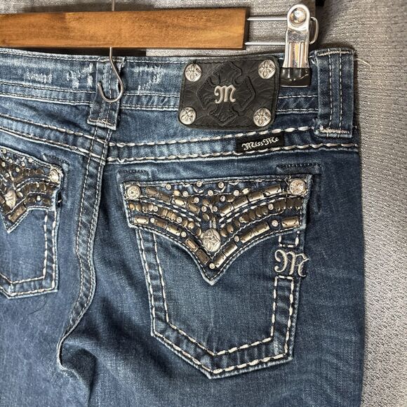 Miss Me Jeans Womens Mid Rise Skinny Style JP5489S4 Size 29 EUC - Picture 4 of 12